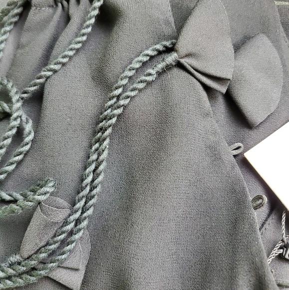 NWT Gibson Latimer ruffle waist vneck Button dress - Picture 8 of 8